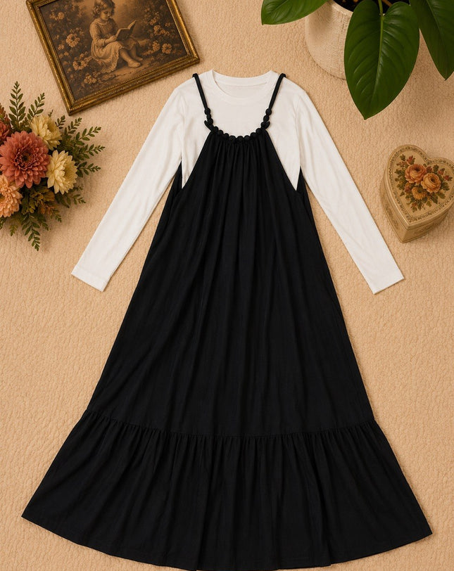 Imported Black Two-Piece Dress