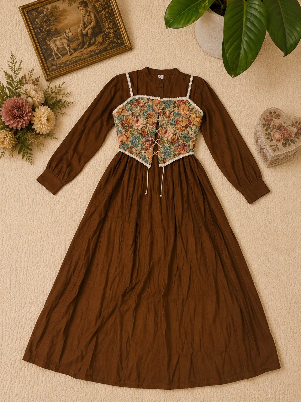 The Heirloom Brown Dress