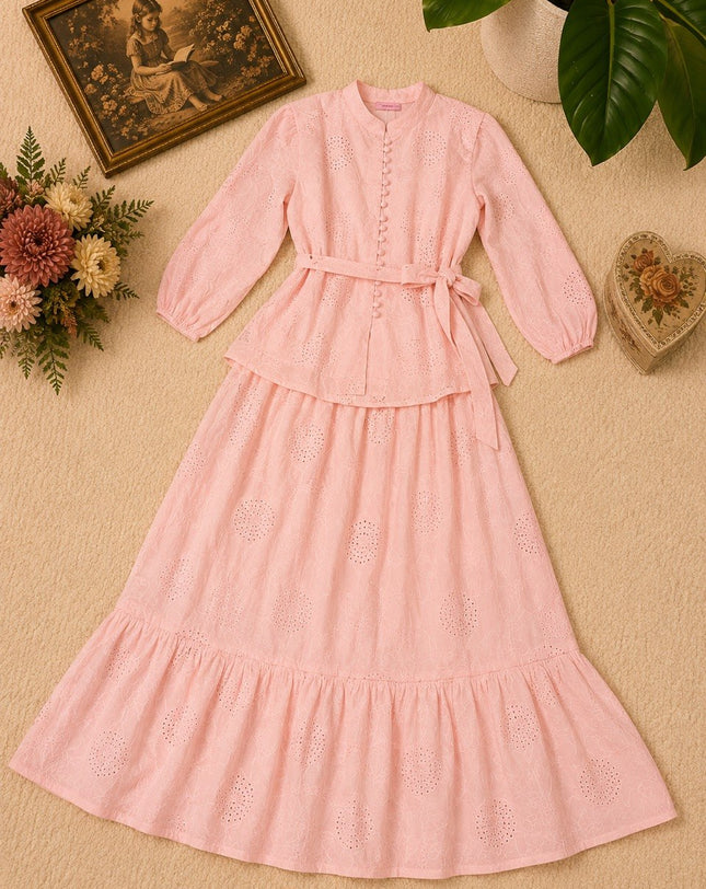 Pink Hakoba Two-Piece Set