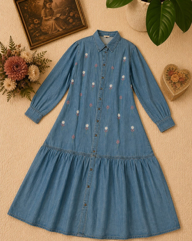 Enchanted Denim Shirt Dress