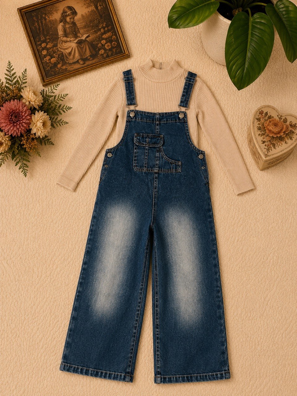 Denim Dungaree Jumpsuit