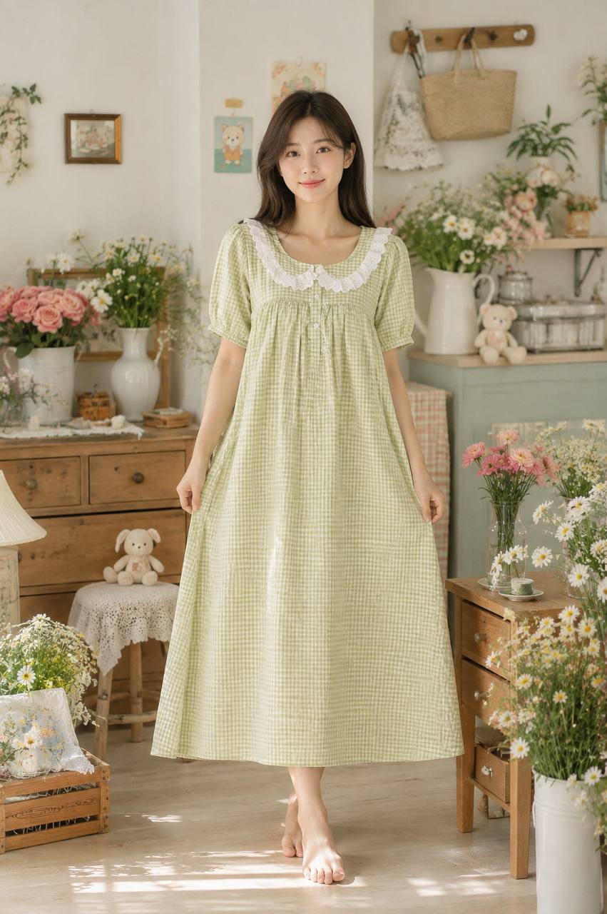 Nesta Check Maxi Gown