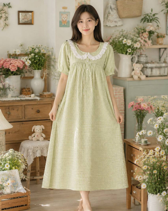Nesta Check Maxi Gown