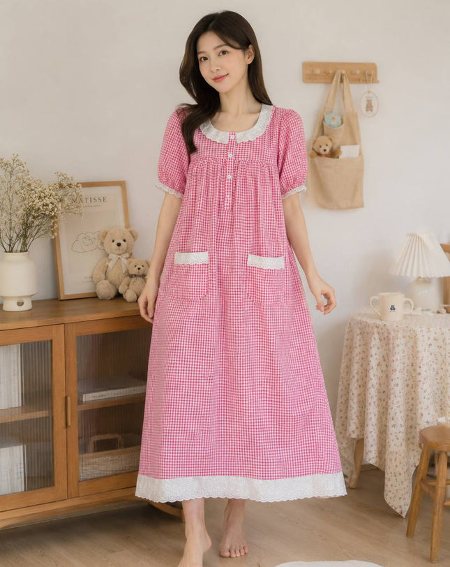 Nesta Check Maxi Gown