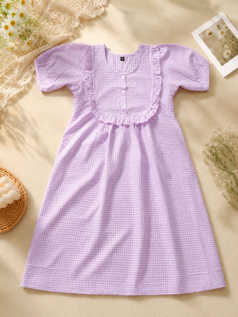 Nesta Check Maxi Gown