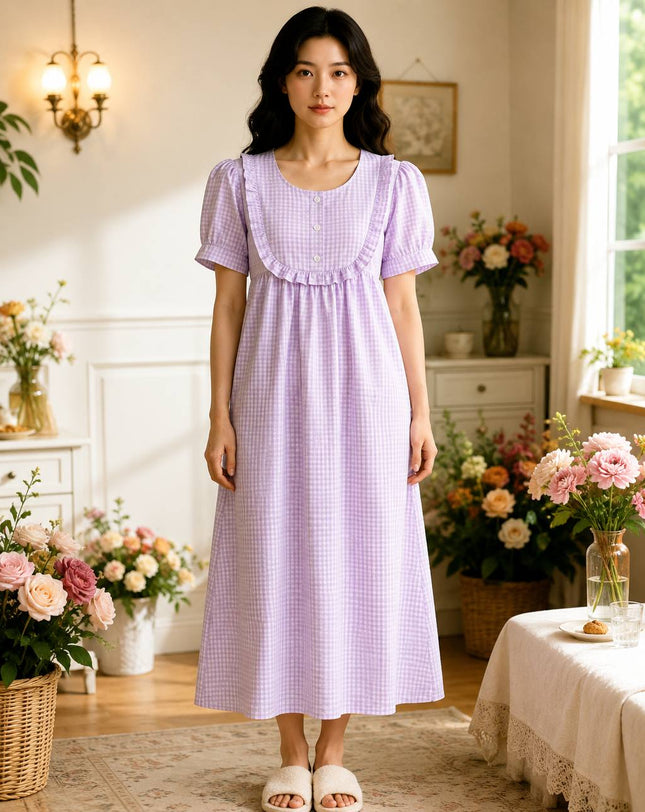 Nesta Check Maxi Gown