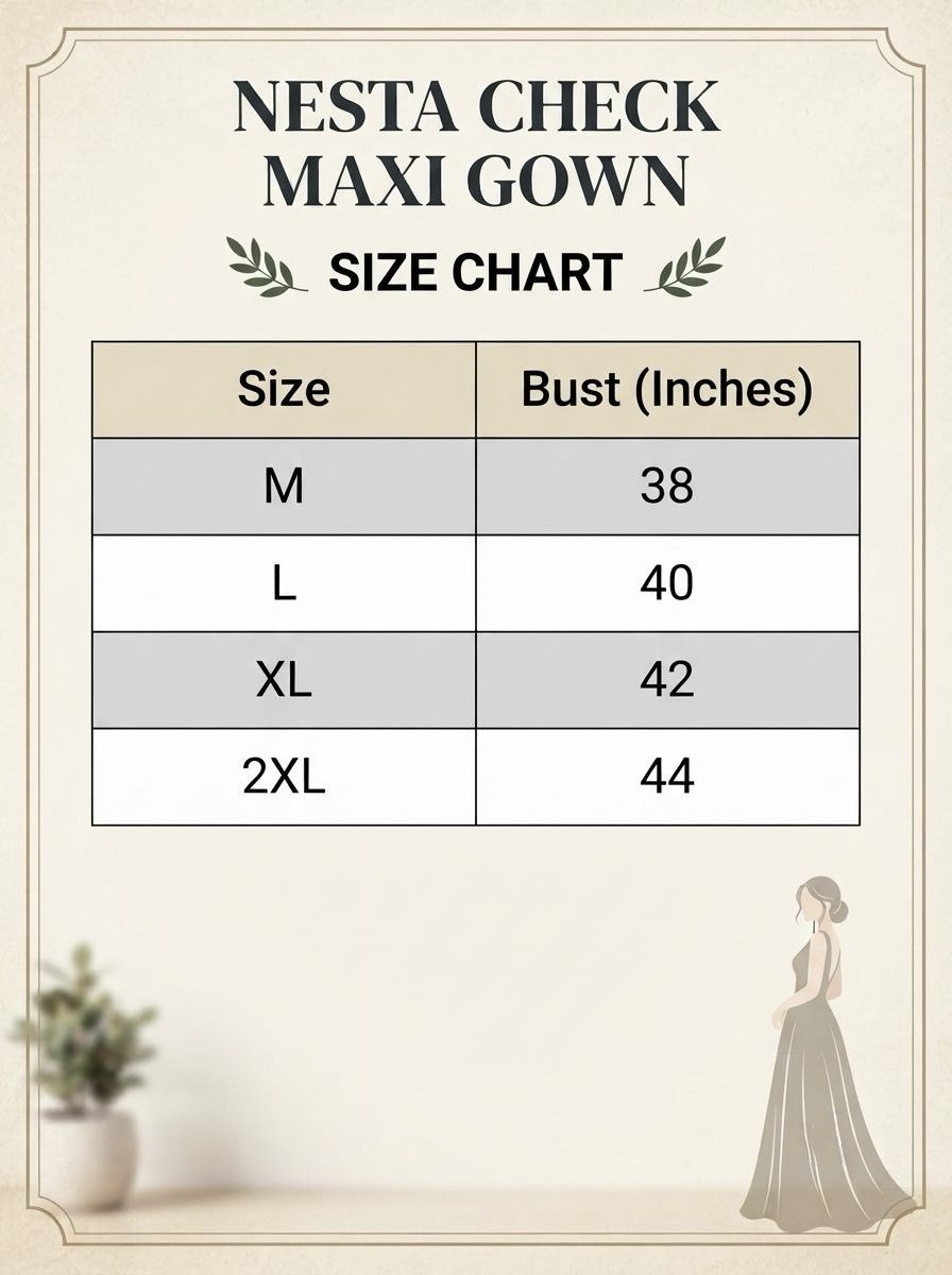 Nesta Check Maxi Gown