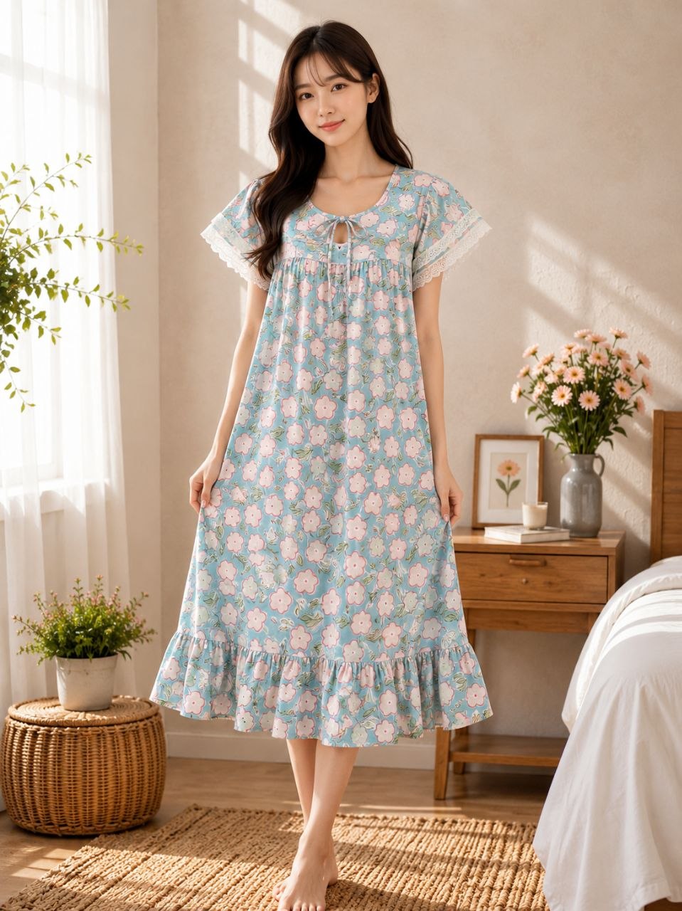 Soft Cotton Lace Maxi