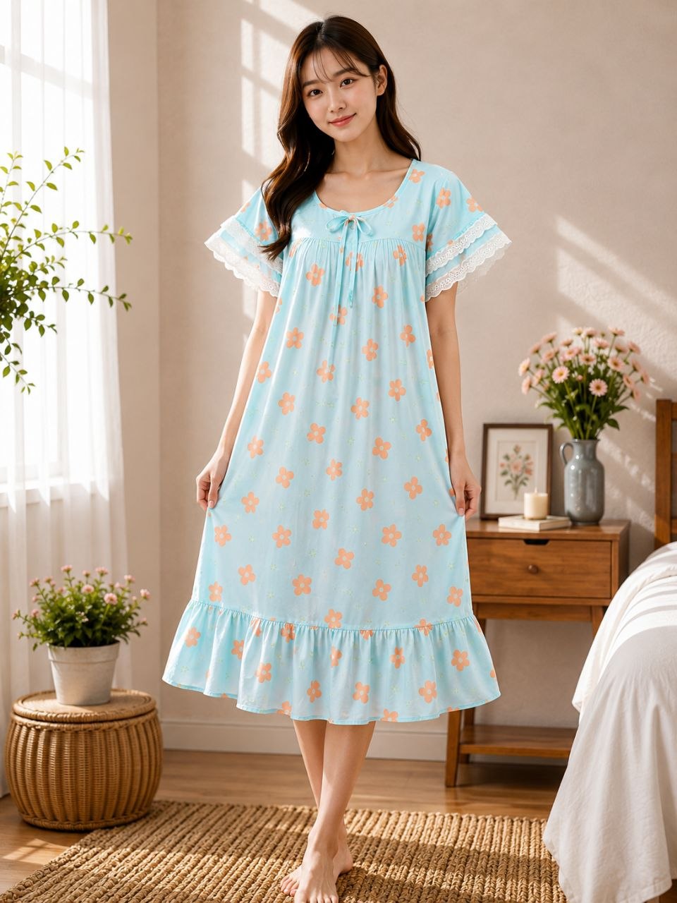 Soft Cotton Lace Maxi