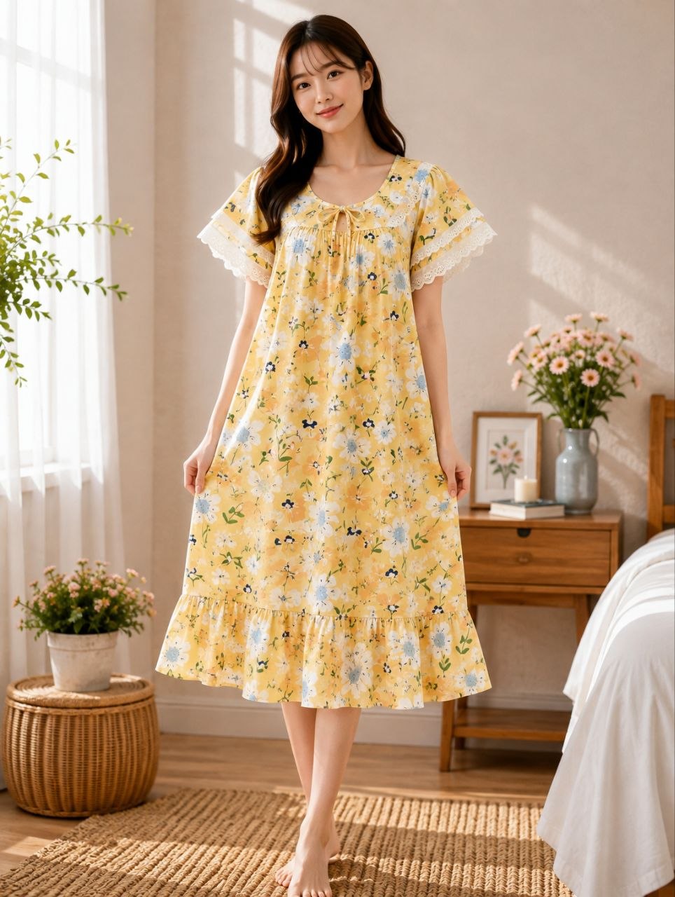 Soft Cotton Lace Maxi