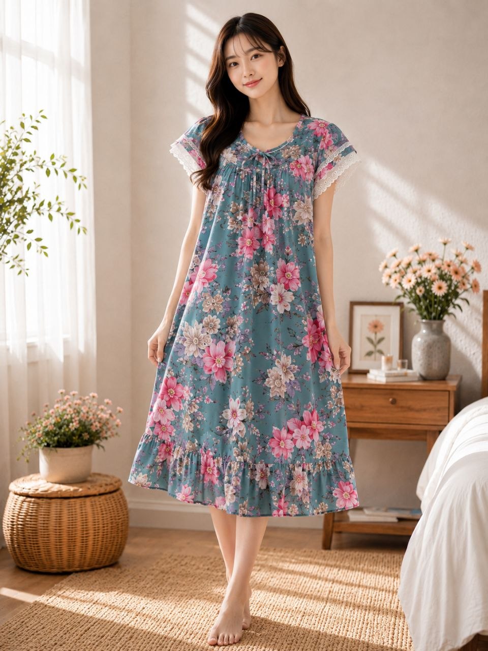 Soft Cotton Lace Maxi
