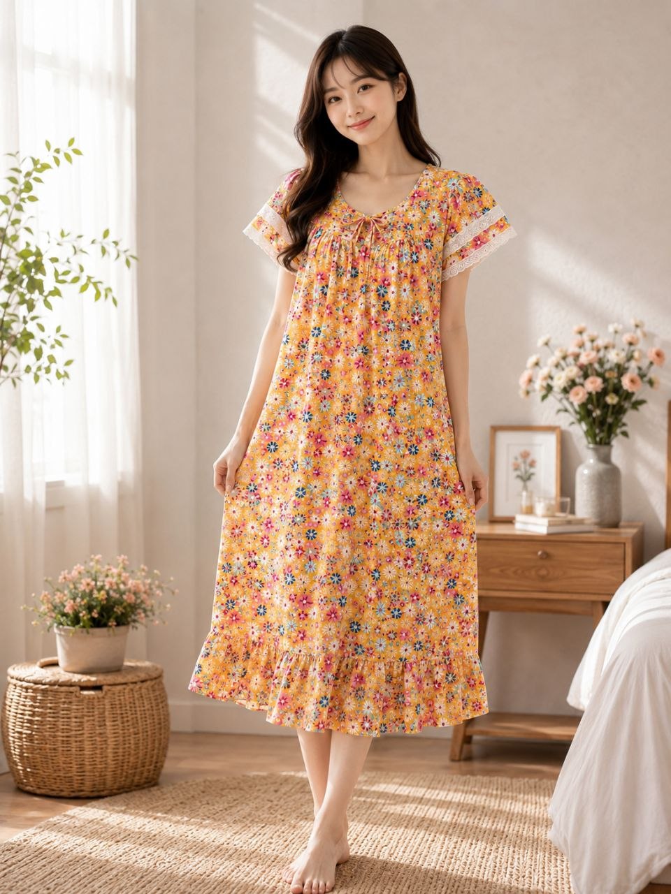 Soft Cotton Lace Maxi