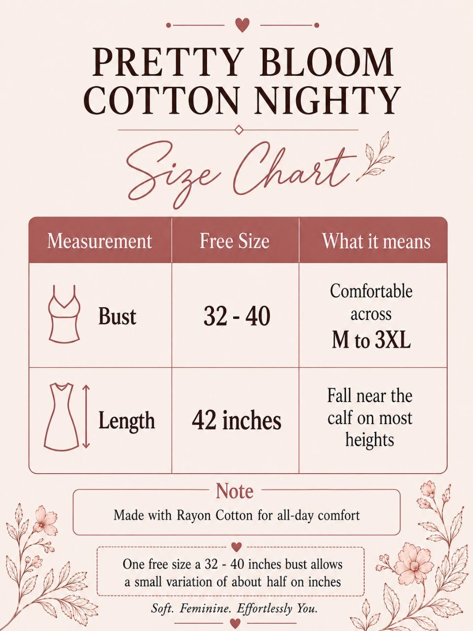 Pretty Bloom Cotton Nighty