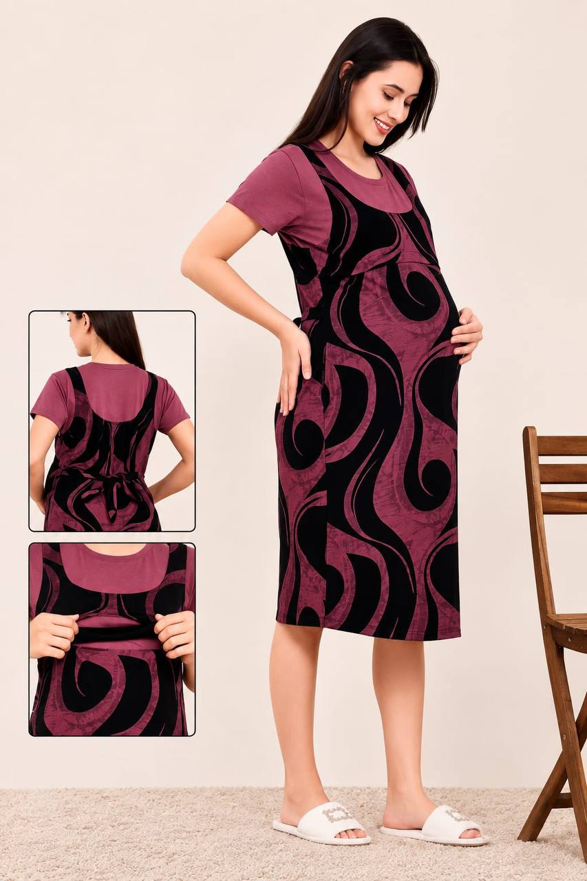 MumEase Printed Nighty