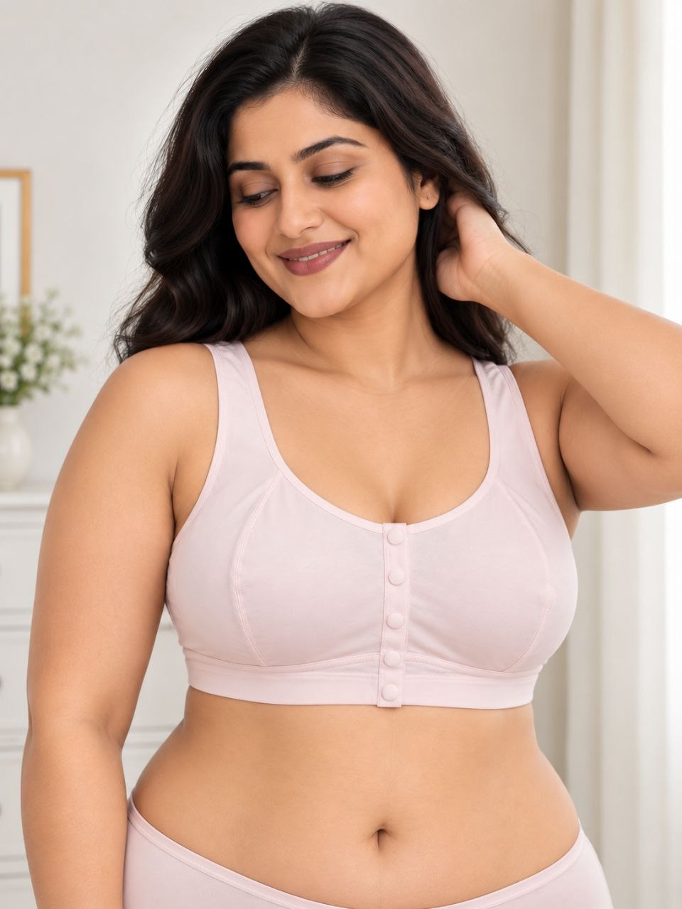Cotton Front Open Non-padded Sports Bra