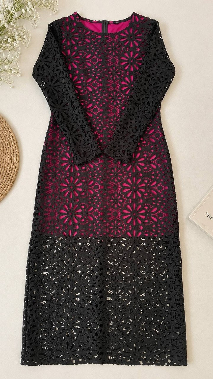 Chic Black Lace Western Wear
