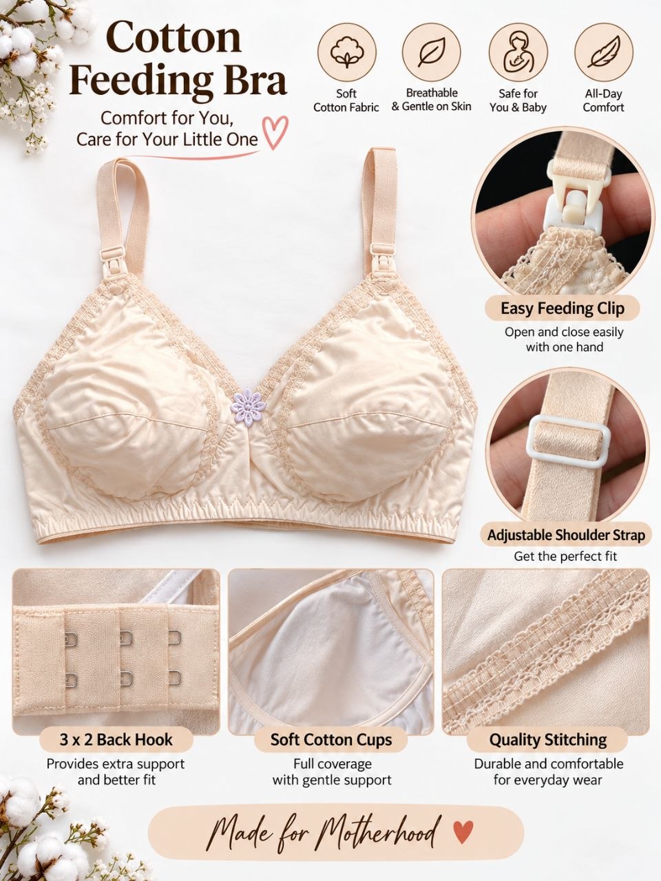 Cotton Feeding Bra