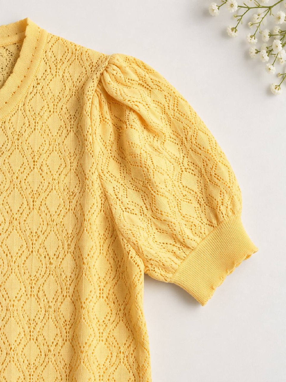 Lemon Lace Knit Top