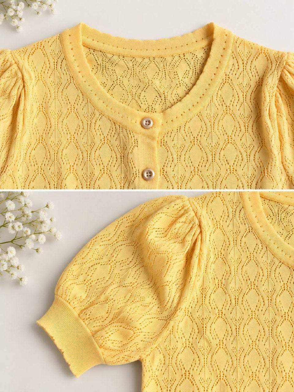 Lemon Lace Knit Top