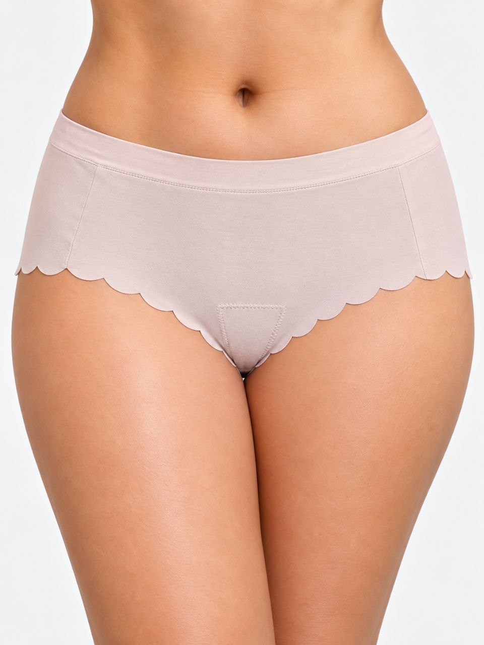 Seamless Cotton Scallop Panties