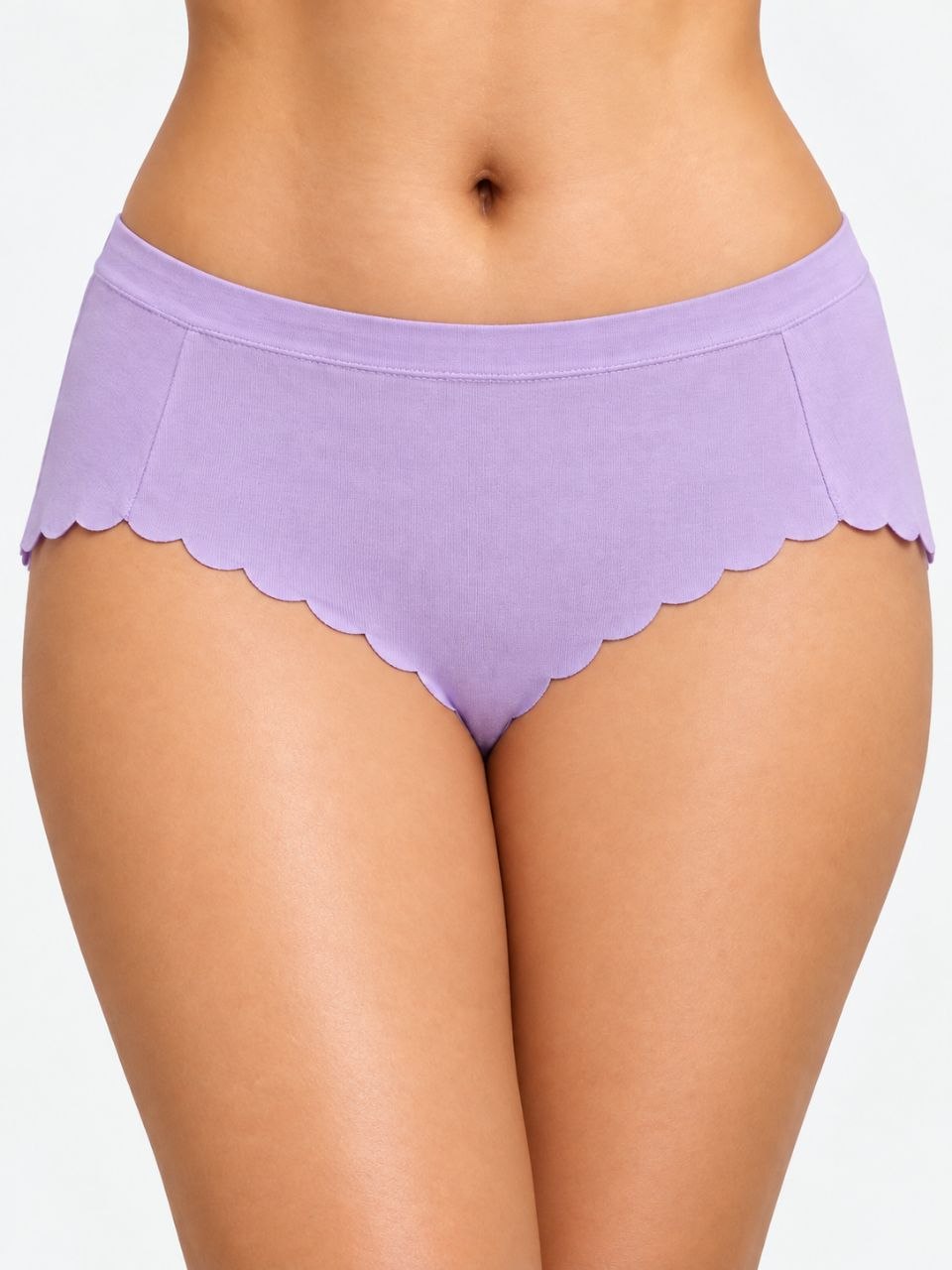 Seamless Cotton Scallop Panties