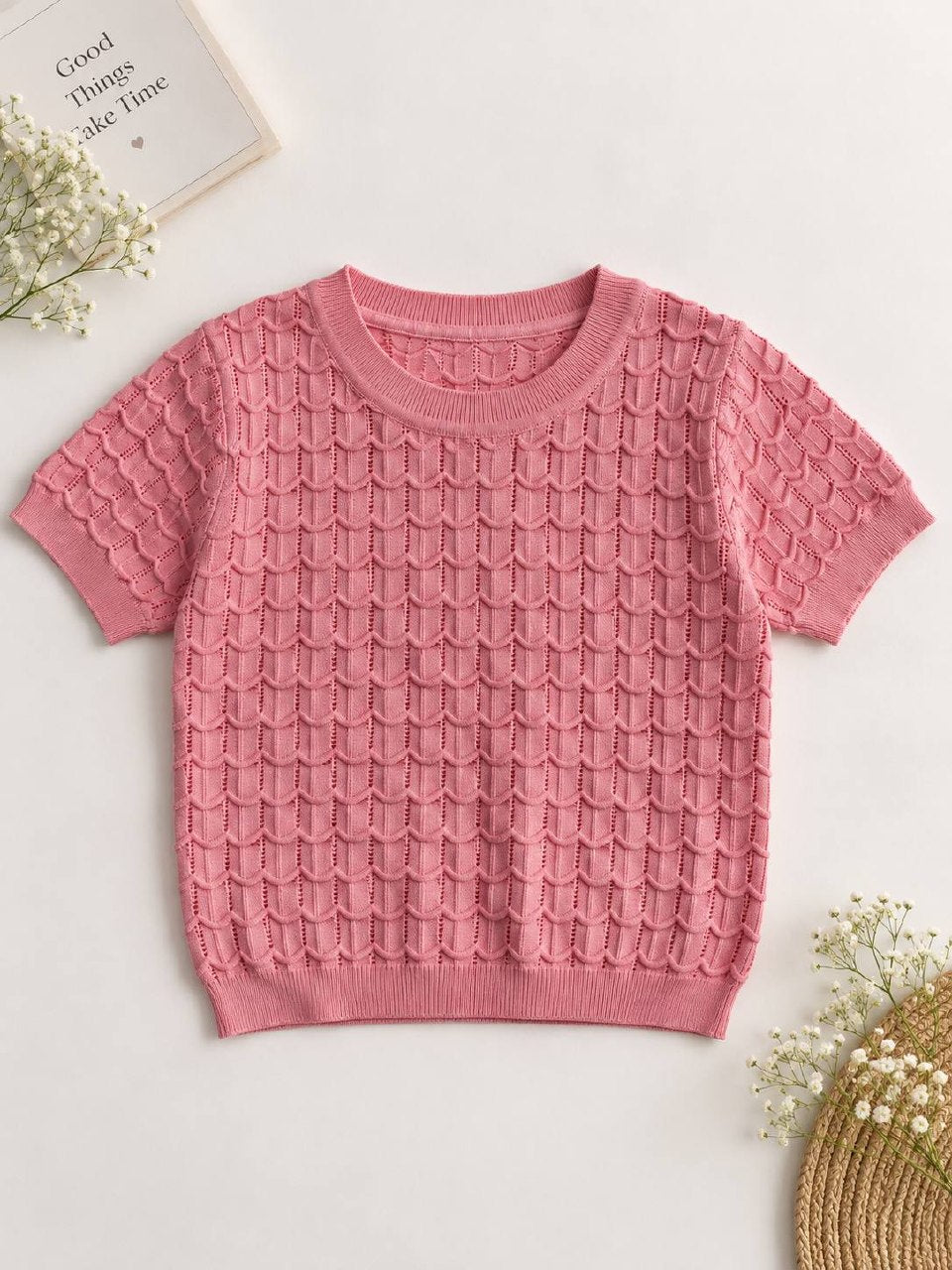 Roselle Textured Top