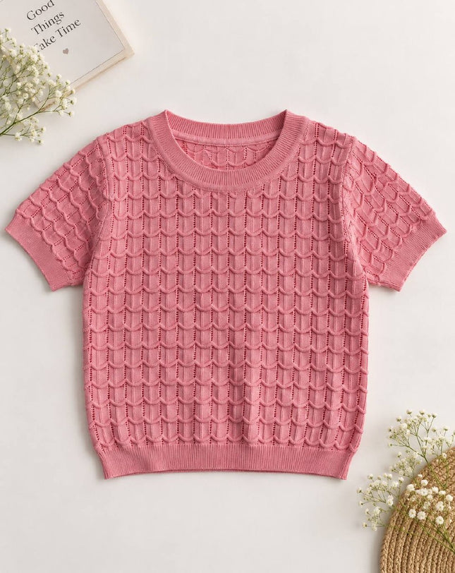 Roselle Textured Top