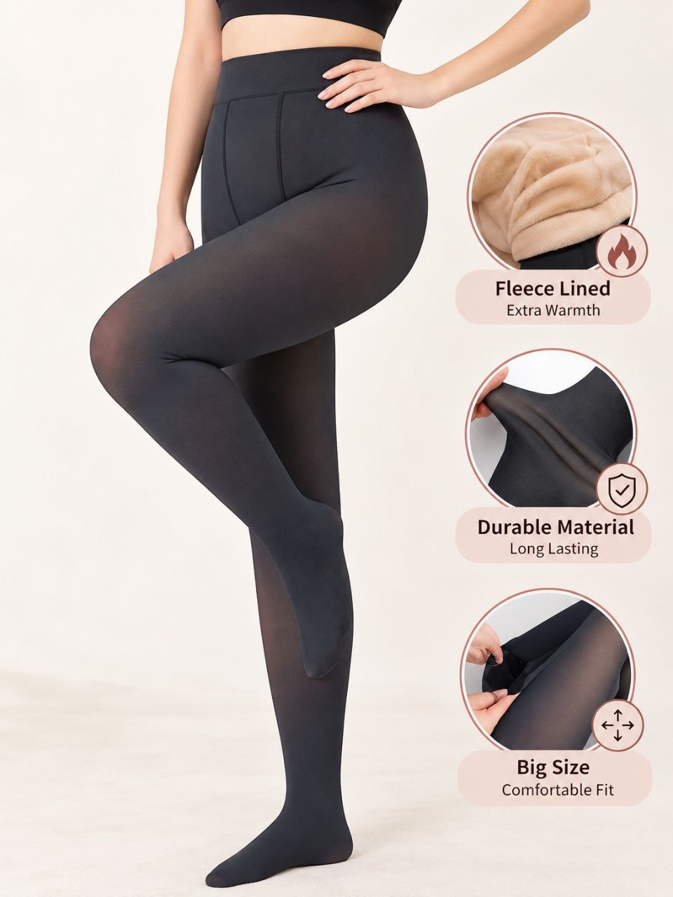 Thermal Fleece-Lined  Stockings