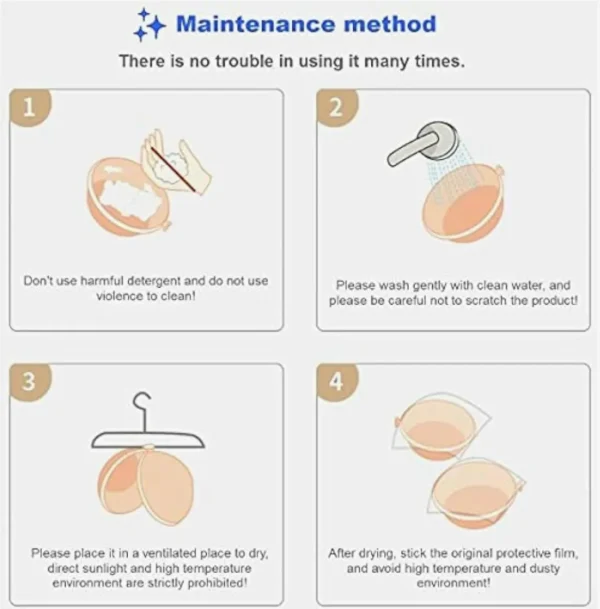 Invisible Silicon Gel Self-Adhesive Stick on Push up  Bra With Tie Tight - Image 6